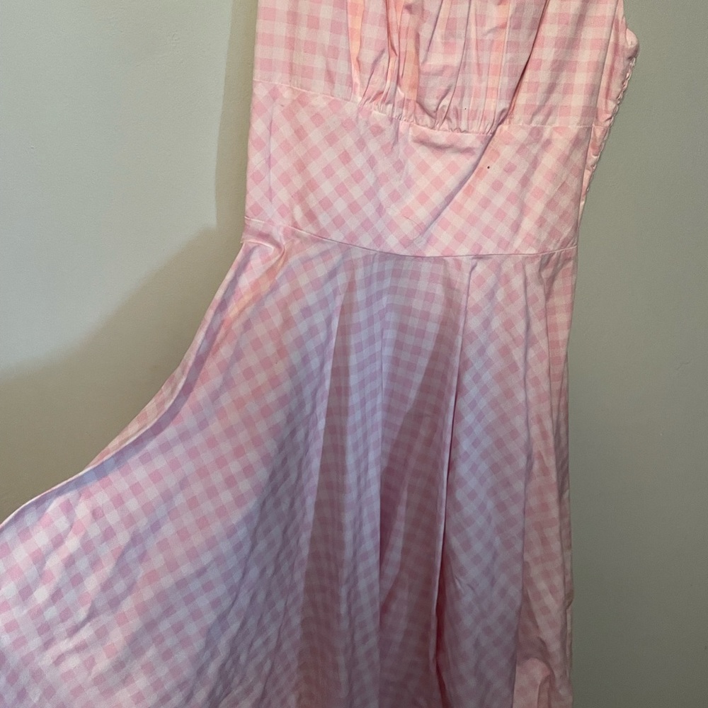 Magnolia Place Pink Gingham Swing Dress